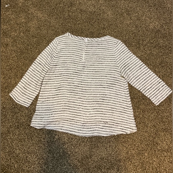 ANN TAYLOR LOFT COTTON BLEND STRIPPED SWEATER - Picture 5 of 7